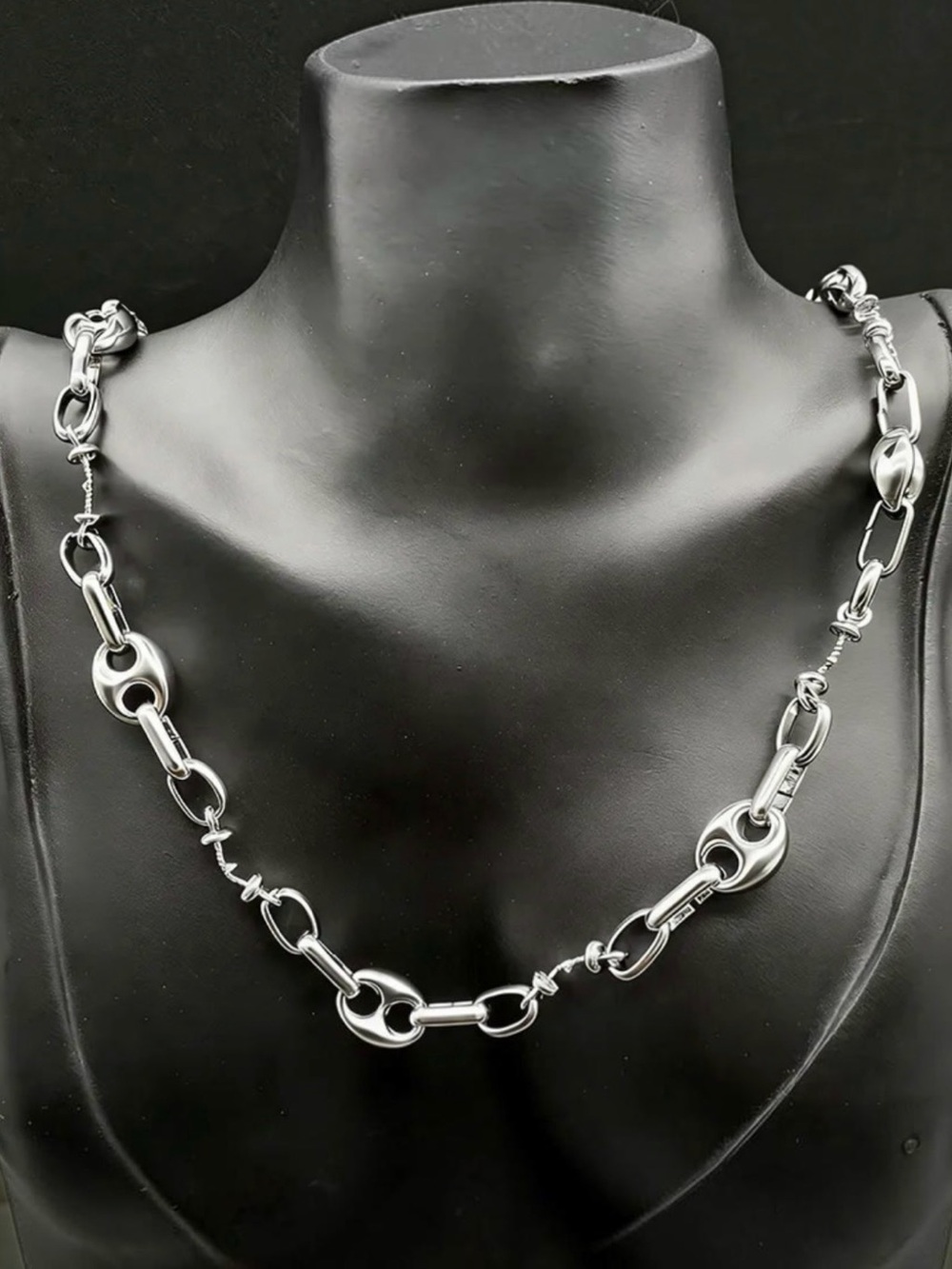 Alternating Link Necklace NWT Gold Plated